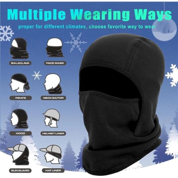 2 Pack Kids Balaclava Face Mask for Boy Girl, Winter Hat Ski Mask for Cold - Picture 5 of 8